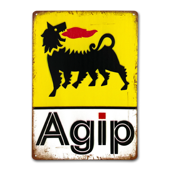 Agip Oil - metalowa tabliczka dekoracyjna