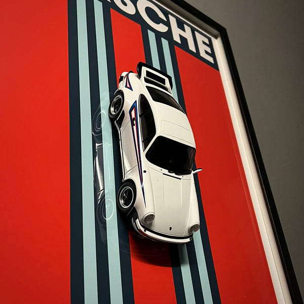 Porsche 911 Turbo (930) - Plakat 50x70 z modelem