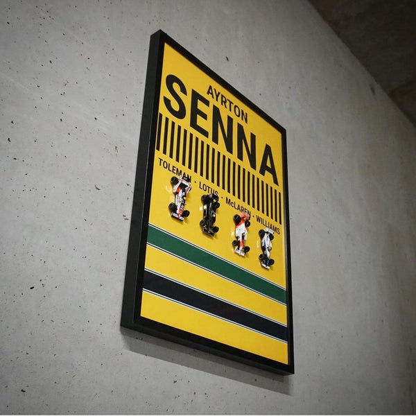 Ayrton Senna - wszystkie zespoły - Plakat 50x70 z modelami